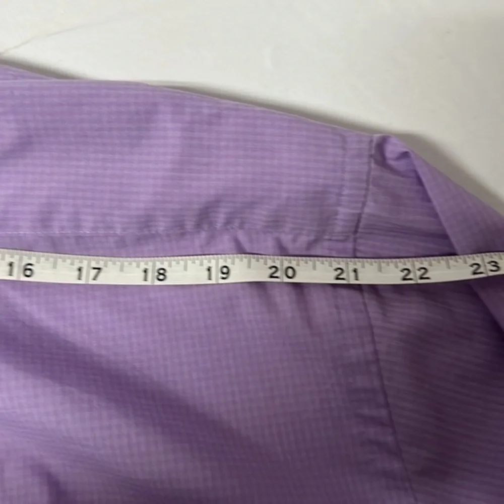 Men's BIG‎ FIT Dress Shirt Stretch solid (Big) 18 34/35 lavender/ purple